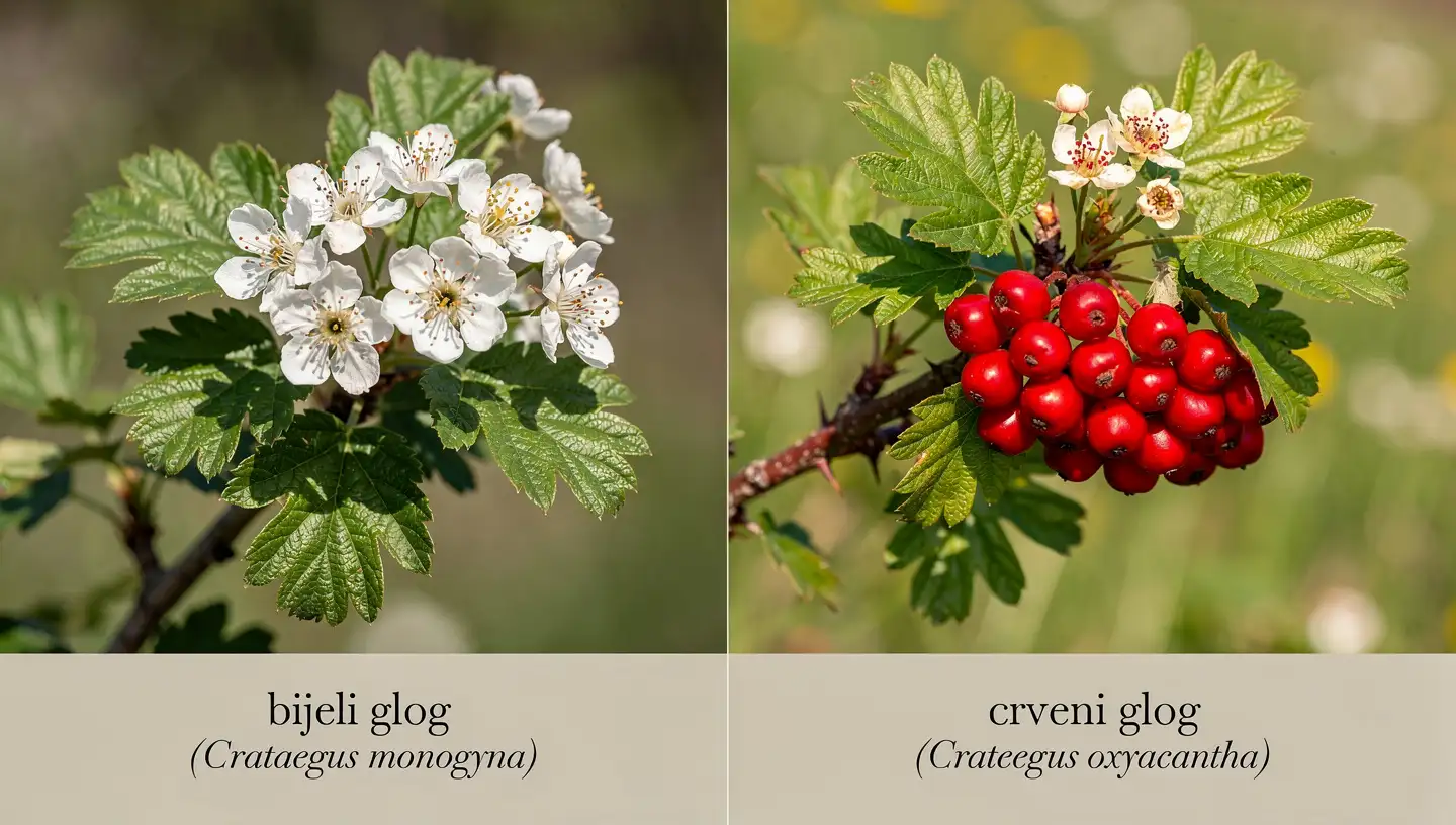 bijeli glog i crveni glog