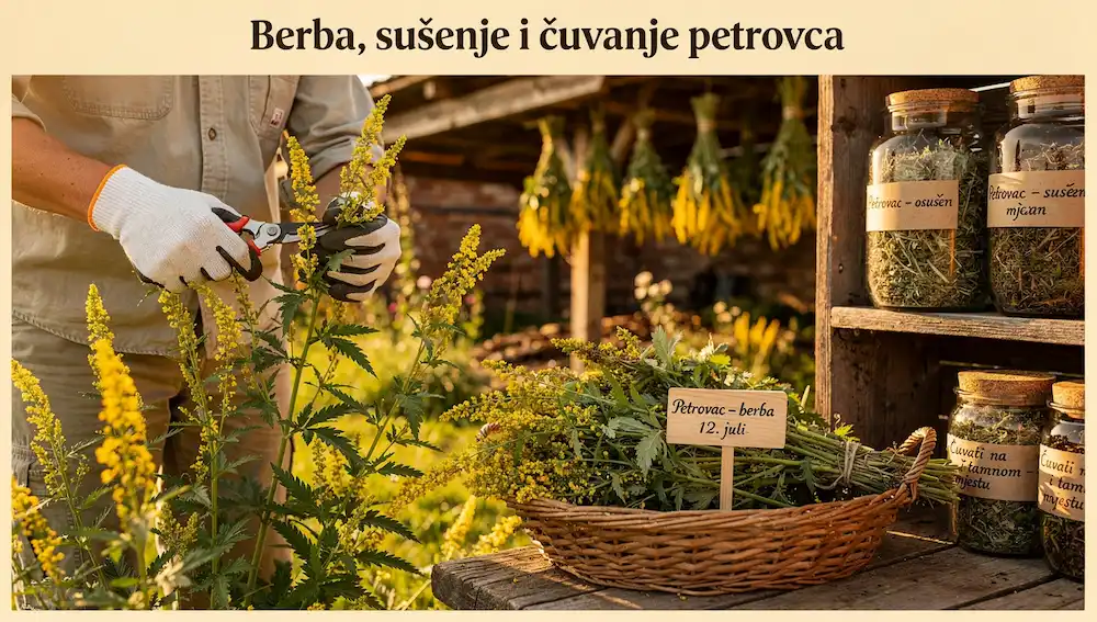 Berba, sušenje i čuvanje petrovca