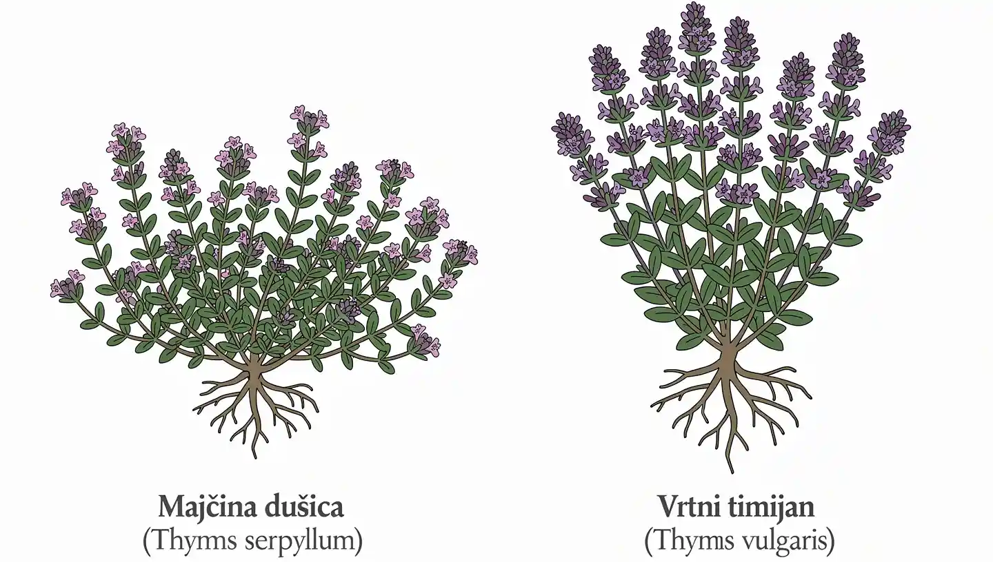 Razlika između majčine dušice i timijana